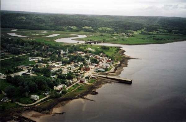 Aerial View of Annapolis Royal, Annapolis Valley, Nova Scotia