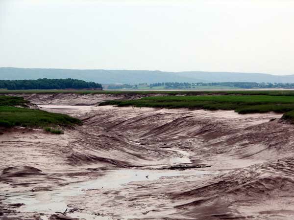 The red mud flats by Wolfville, Annapolis Valley, NS